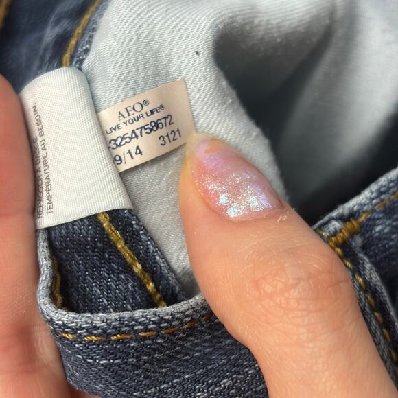 American Eagle Outfitters Dark Wash Blue Mens 31x30 Slim Fit Stretch Denim Jeans - Picture 6 of 12